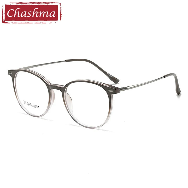 Chashma Ochki Women's Full Rim Round Tr 90 Titanium Eyeglasses 57017