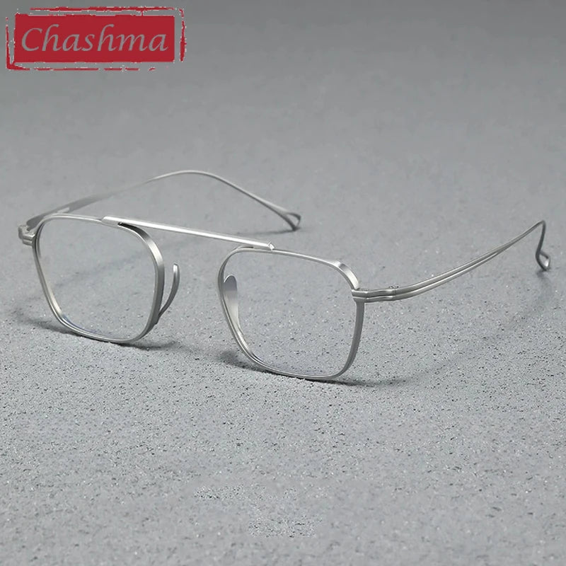 Chashma Ochki Unisex Full Rim Square Titanium Eyeglasses 889501