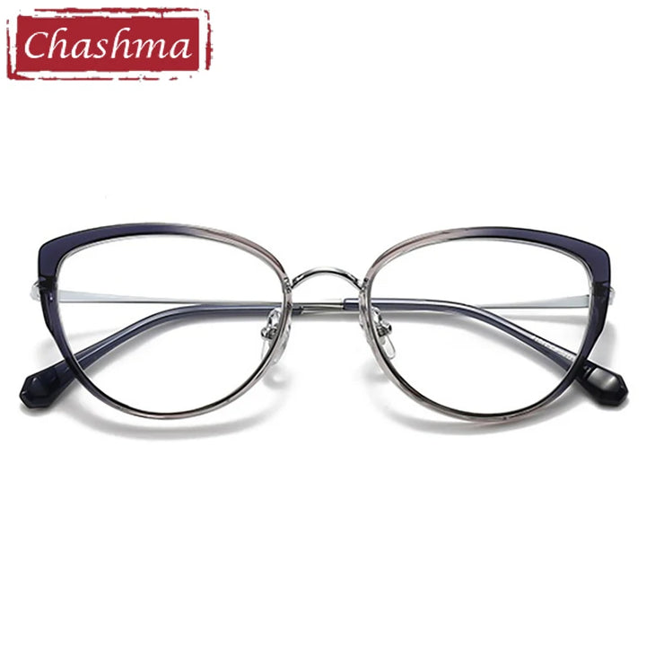 Chashma Ottica Women's Full Rim Cat Eye Acetate Alloy Eyeglasses 441042