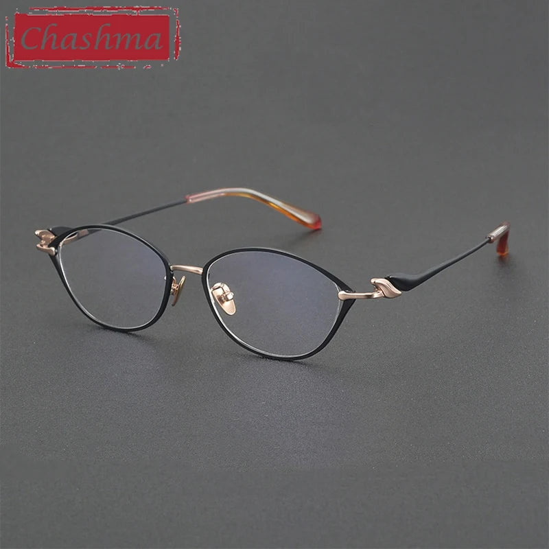 Chashma Ottica Women's Full Rim Oval Titanium Eyeglasses 67001