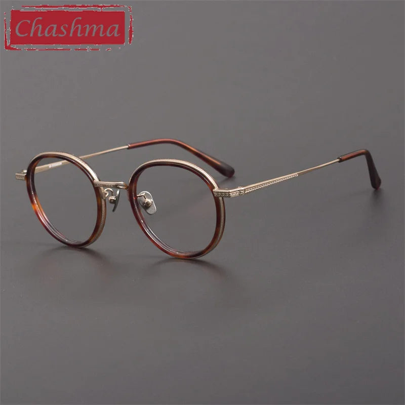 Chashma Unisex Full Rim Oval Round Acetate Titanium Eyeglasses 889027