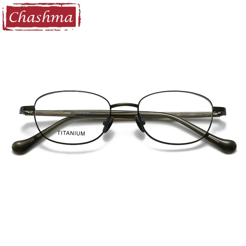 Chashma Ottica Women's Full Rim Oval AcetateTitanium Eyeglasses 407002