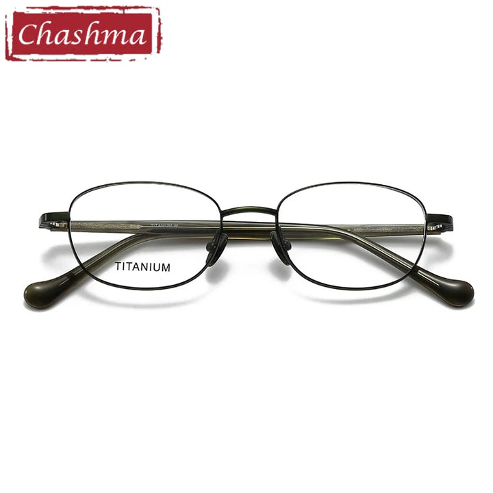Chashma Ottica Women's Full Rim Oval AcetateTitanium Eyeglasses 407002