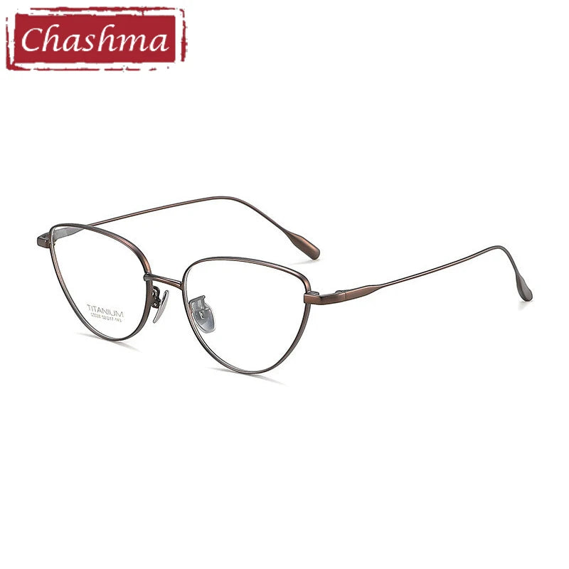 Chashma Ottica Women's Full Rim Cat Eye Titanium Eyeglasses 603038