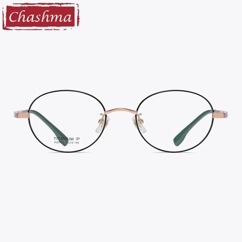 Chashma Women's Full Rim Round Titanium Eyeglasses 31101 Full Rim Chashma   