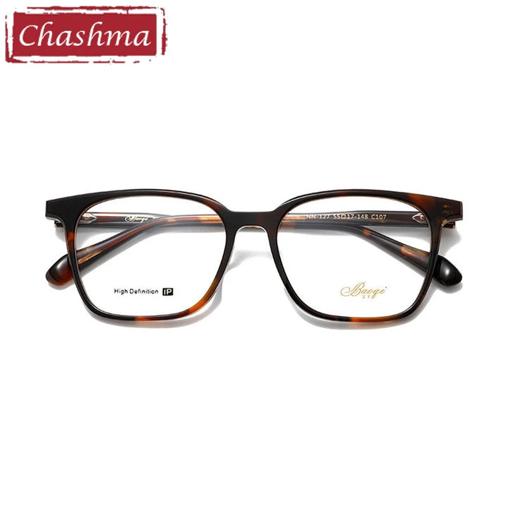 Chashma Ottica Unisex Full Rim Square Acetate Eyeglasses 62127