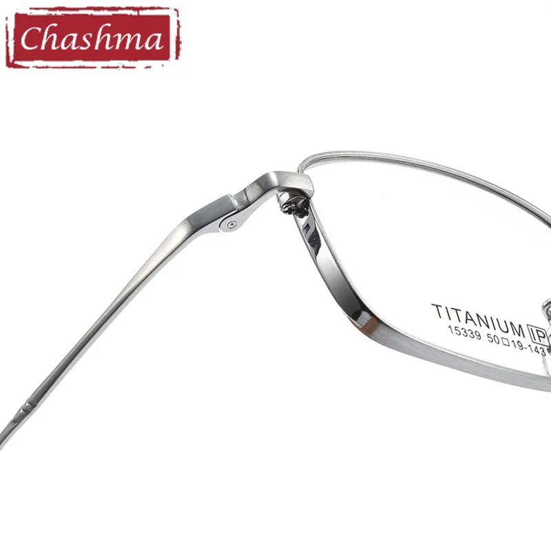 Chashma Unisex Full Rim Square Titanium Eyeglasses 15339 Full Rim Chashma   