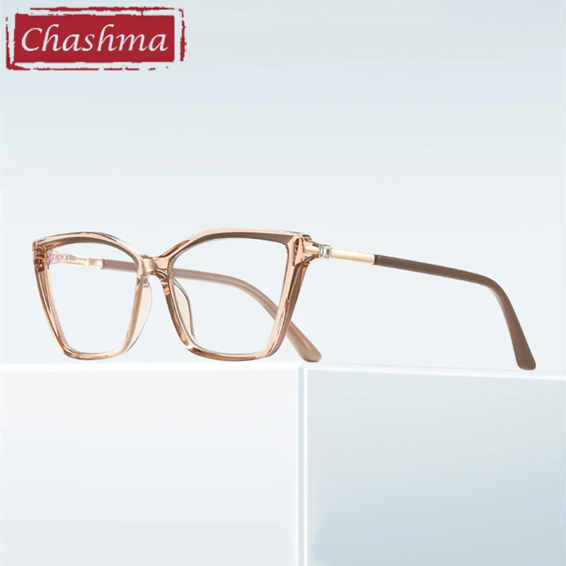 Chashma Ottica Women's Full Rim Cat Eye Tr 90 Titanium Eyeglasses 22384