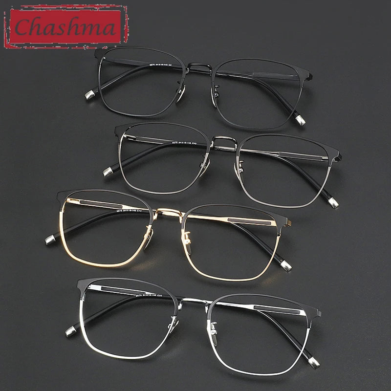 Chashma Unisex Full Rim Square Stainless Steel Eyeglasses 9976 Full Rim Chashma   