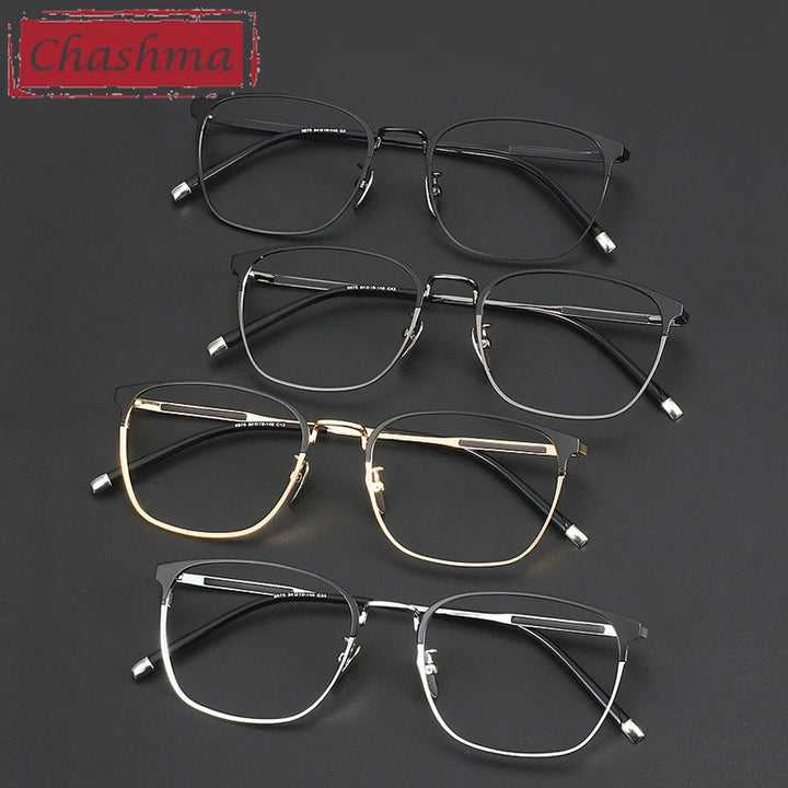 Chashma Unisex Full Rim Square Stainless Steel Eyeglasses 9976 Full Rim Chashma   