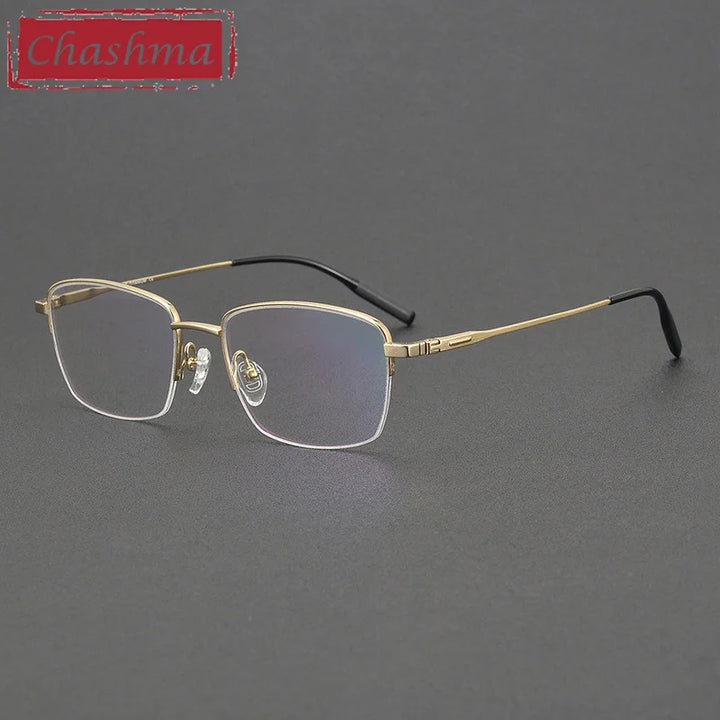 Chashma Men's Semi Rim Polygon Square Titanium Eyeglasses 781055