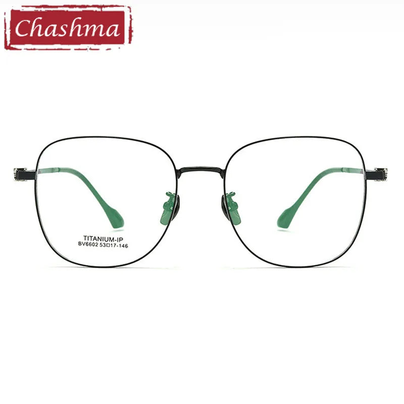 Chashma Unisex Full Rim Square Titanium Eyeglasses 6602 Full Rim Chashma   