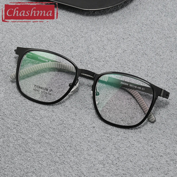 Chashma Women's Full Rim Round Square Titanium Acetate Eyeglasses 292203