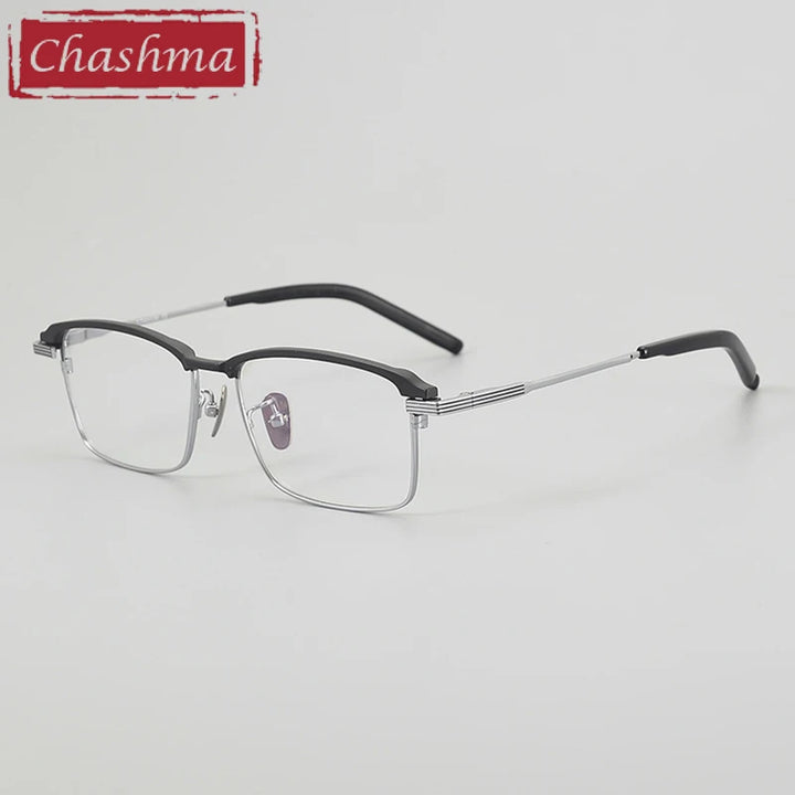 Chashma Ottica Unisex Full Rim Big Square Titanium Eyeglasses 38941