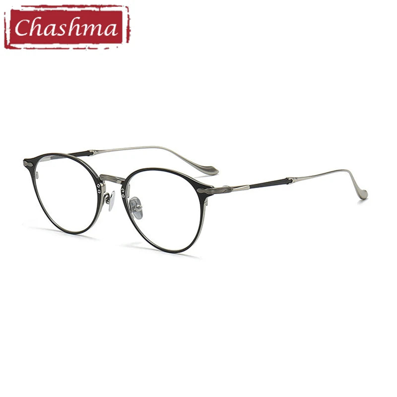 Chashma Women's Full Rim Round Acetate Titanium Eyeglasses 873112