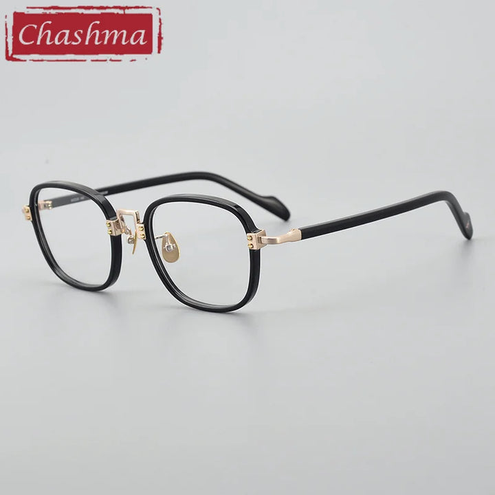 Chashma Unisex Full Rim Square Acetate Titanium Eyeglasses 190038.