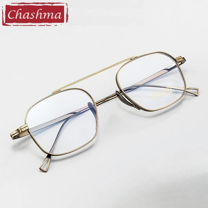 Chashma Ochki Unisex Full Rim Square Titanium Eyeglasses 889501