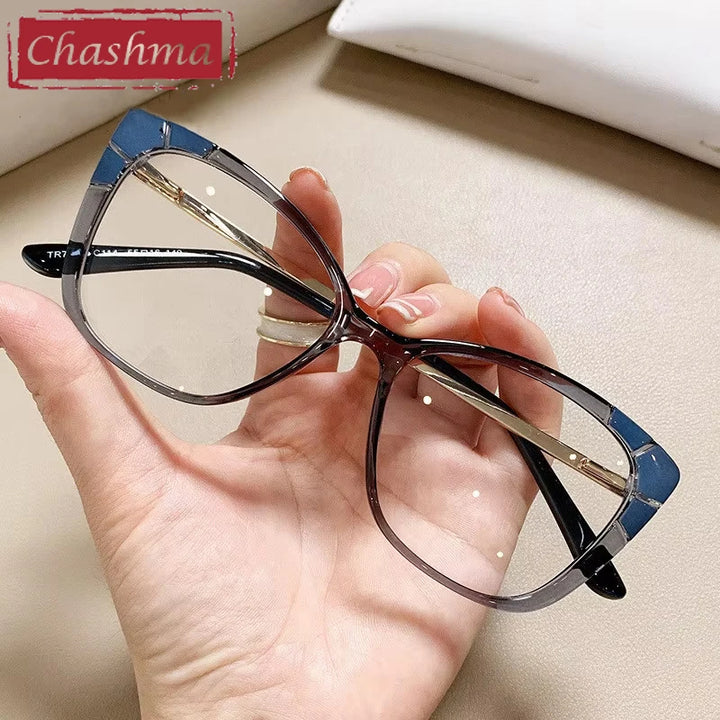Chashma Women's Full Rim Square Cat Eye Tr 90 Alloy Eyeglasses 75721