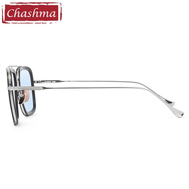 Chashma Unisex Full Rim Square Double Bridge Acetate Titanium Eyeglasses T927 Full Rim Chashma   