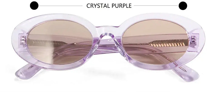 Esnbie 770371 Unisex Full Rim Oval Thick Acetate Sunglasses FuzWeb