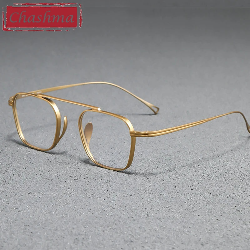 Chashma Ochki Unisex Full Rim Square Titanium Eyeglasses 889501