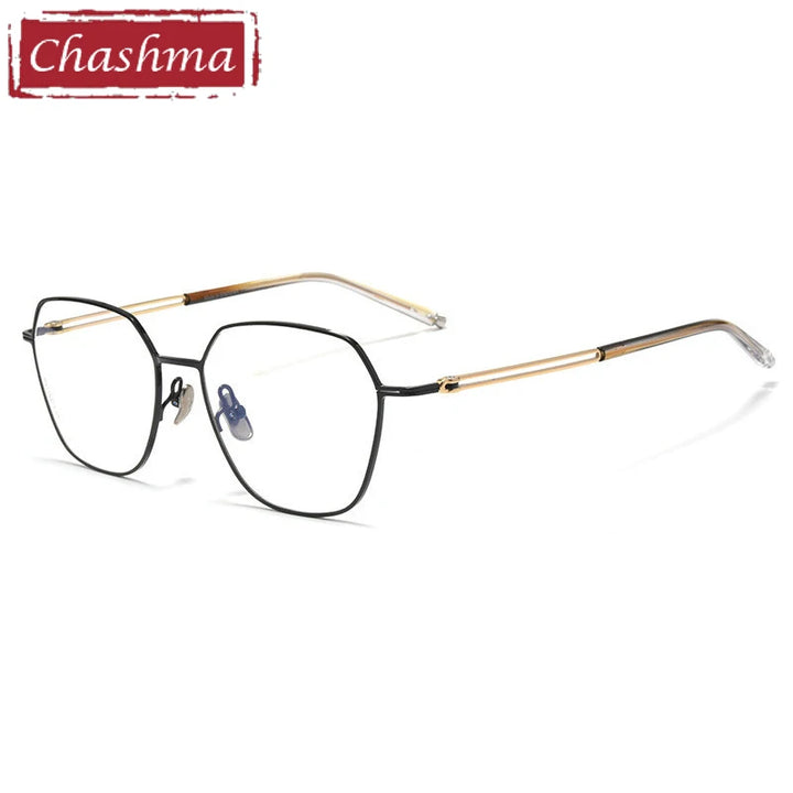 Chashma Ottica Women's Full Rim Polygon Square Titanium Eyeglasses 62831