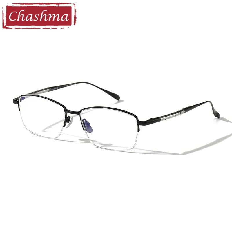 Chashma Men's Semi Rim Square Screwless Titanium Eyeglasses 587018
