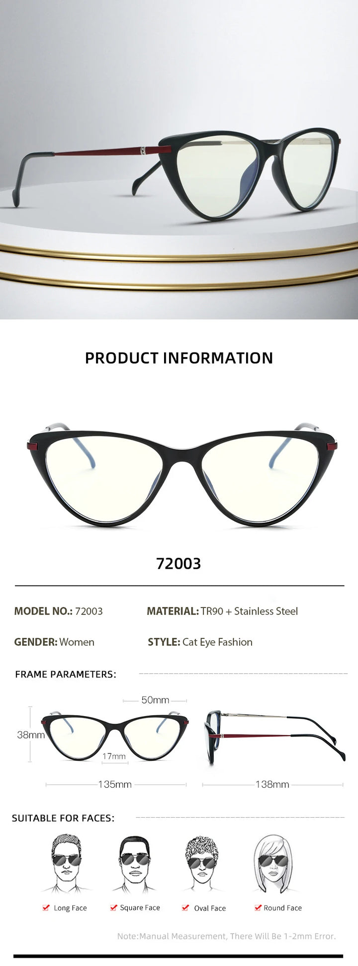 Chashma Ochki Women's Full Rim Cat Eye Tr 90 Stainless Steel Eyeglasses 72003 Full Rim Chashma Ochki   