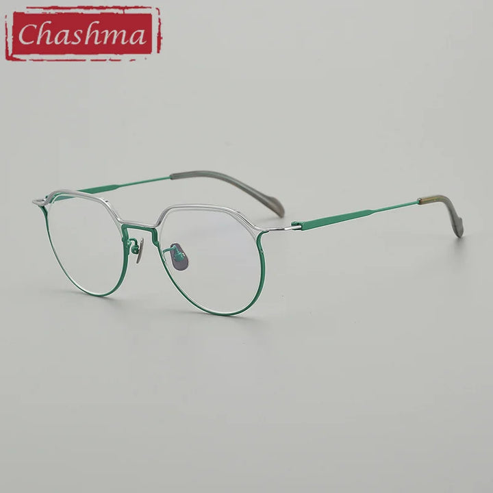 Chashma Women's Full Rim Flat Top Oval Titanium Acetate Eyeglasses 190037