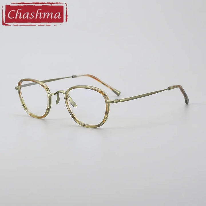 Chashma Unisex Full Rim Polygon Titanium Acetate Eyeglasses 881750