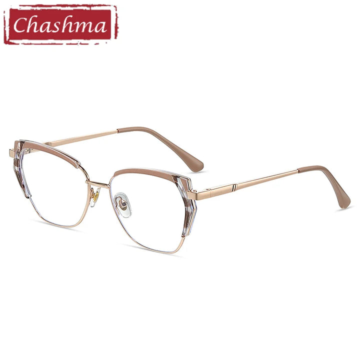 Chashma Women's Full Rim Square Cat Eye Tr 90 Alloy Eyeglasses 87323 Full Rim Chashma   