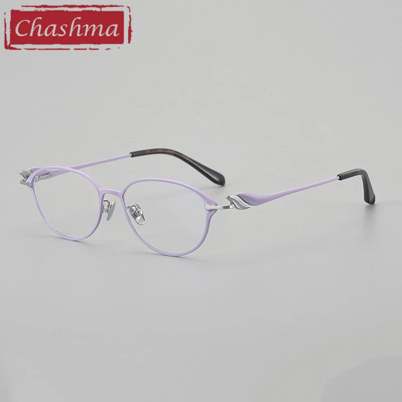 Chashma Ochki  Unisex Full Rim Oval Titanium Eyeglasses 517002