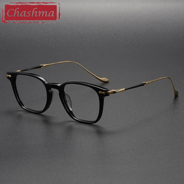 Chashma Ochki Women's Full Rim Square Acetate Titanium Eyeglasses 932052