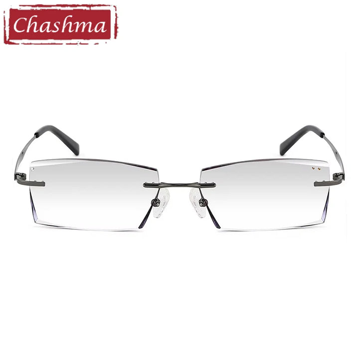 Chashma Ottica 65077 men's rimless titanium prescription eyeglasses — view 8