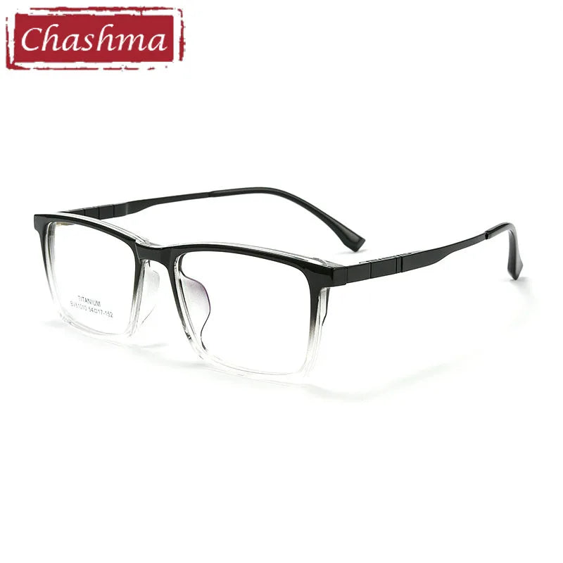 Chashma Unisex Full Rim Big Square Titanium Tr 90 Eyeglasses 61010 Full Rim Chashma Gradient Back  