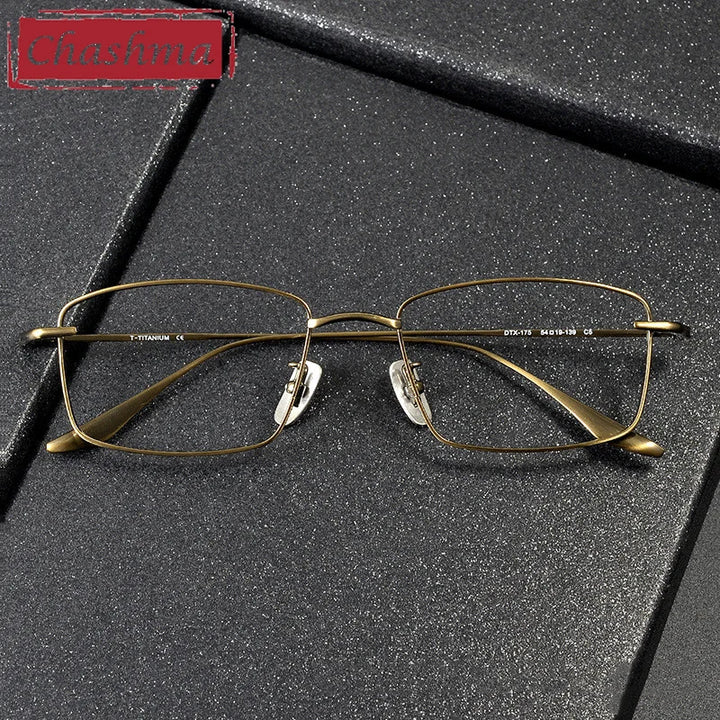 Chashma Men's Full Rim Polygon Square Titanium Eyeglasses 778417