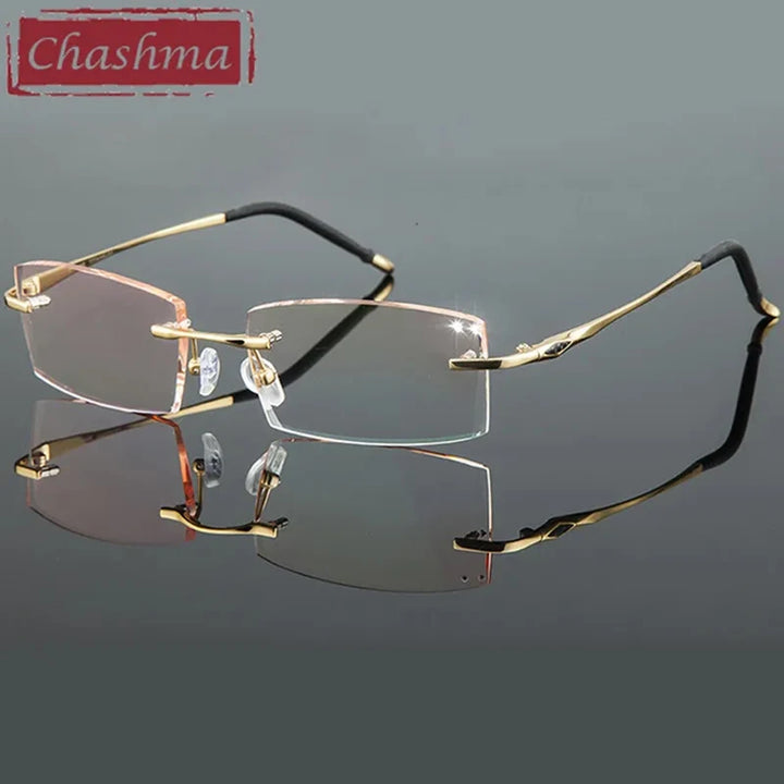 Chashma Women's Rimless Square Titanium Eyeglasses 888193.