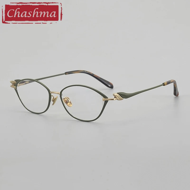 Chashma Ottica Women's Full Rim Oval Titanium Eyeglasses 67001