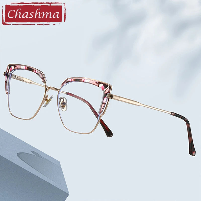 Chashma Women's Full Rim Cat Eye Tr 90 Titanium Eyeglasses 87318 Full Rim Chashma   