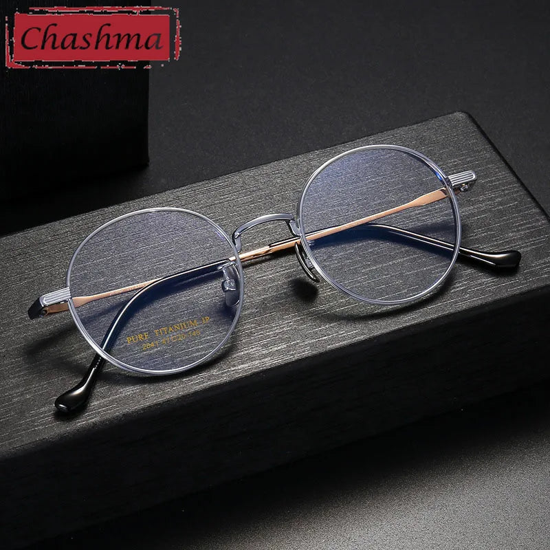 Chashma Unisex Full Rim Round Titanium Eyeglasses 2041 Full Rim Chashma   