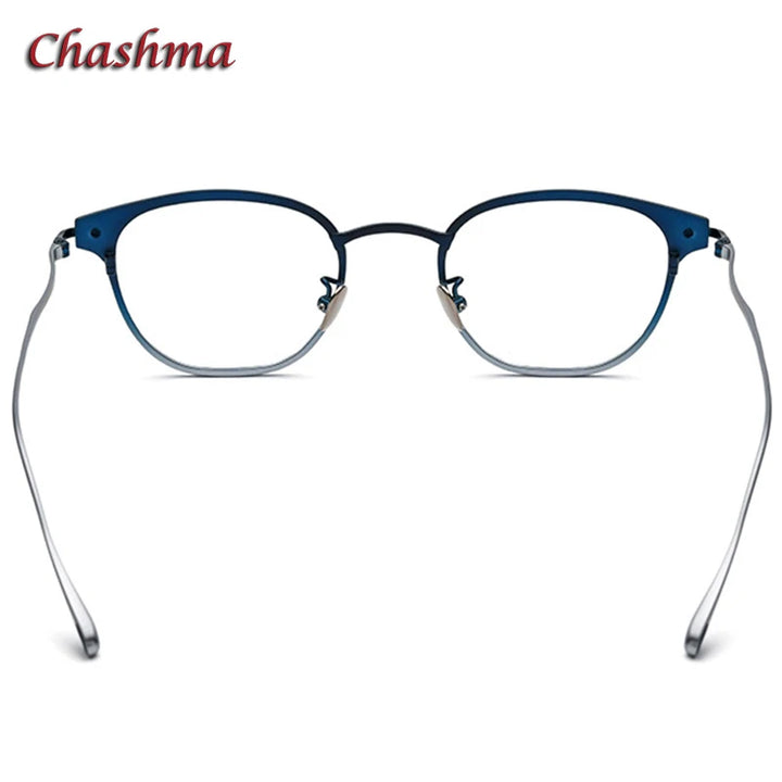 Chashma Ochki Unisex Full Rim Round Titanium Eyeglasses 4822 Full Rim Chashma Ochki   