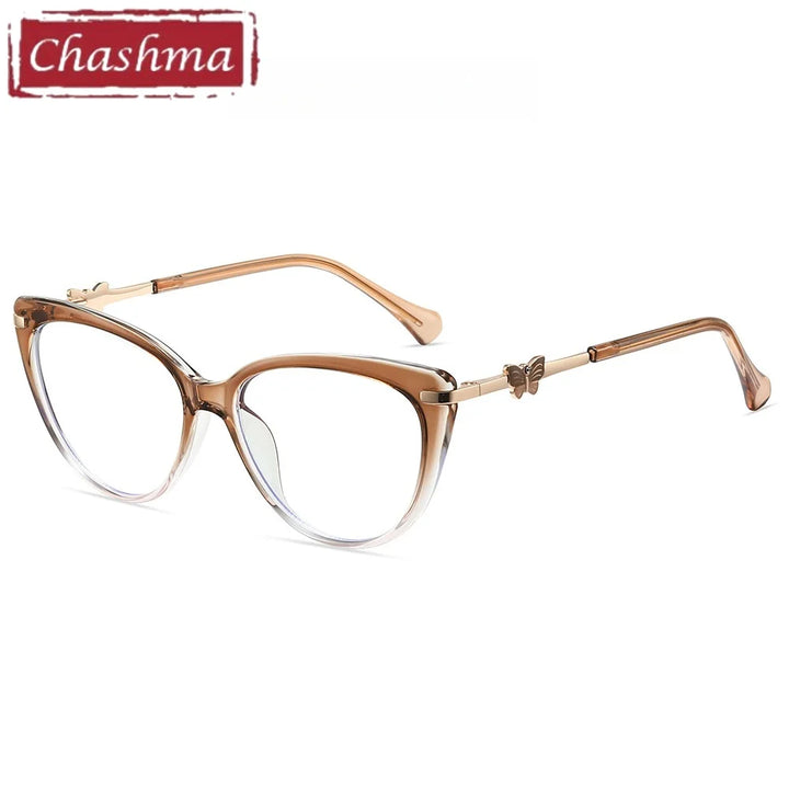 Chashma Women's Full Rim Oval Cat Eye Tr 90 Titanium Eyeglasses 723005