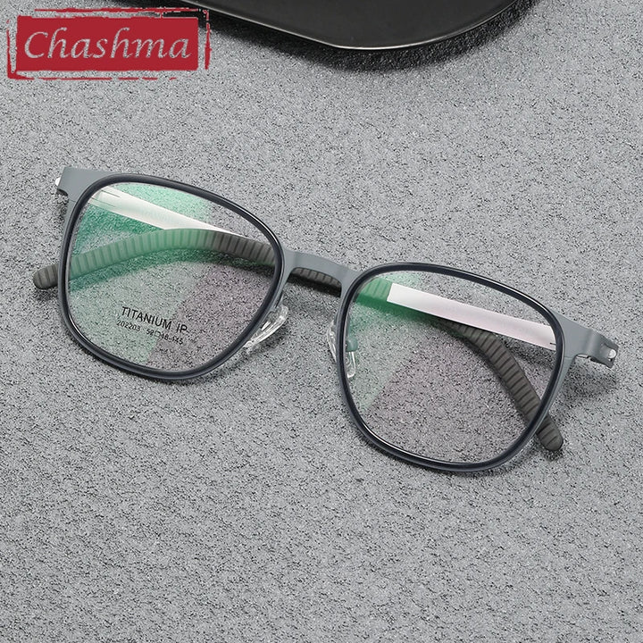 Chashma Women's Full Rim Round Square Titanium Acetate Eyeglasses 292203