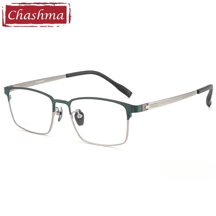 Chashma Ochki Men's Full Rim Big Square Titanium Eyeglasses 631287