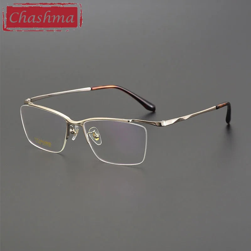 Chashma Unisex Semi Rim Brow Line Titanium Eyeglasses  6106 Semi Rim Chashma   