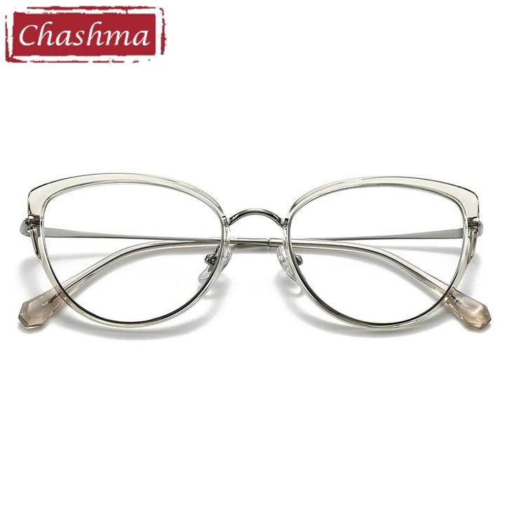 Chashma Ottica Women's Full Rim Cat Eye Acetate Alloy Eyeglasses 441042