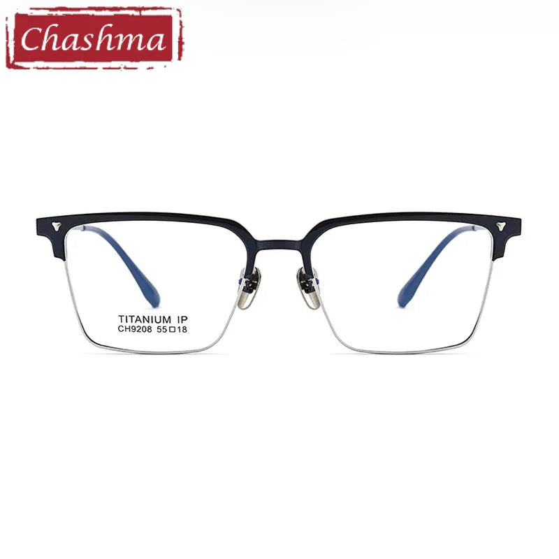 Chashma Unisex Full Rim Square Aluminum Magnesium Titanium Eyeglasses 9208 Full Rim Chashma   