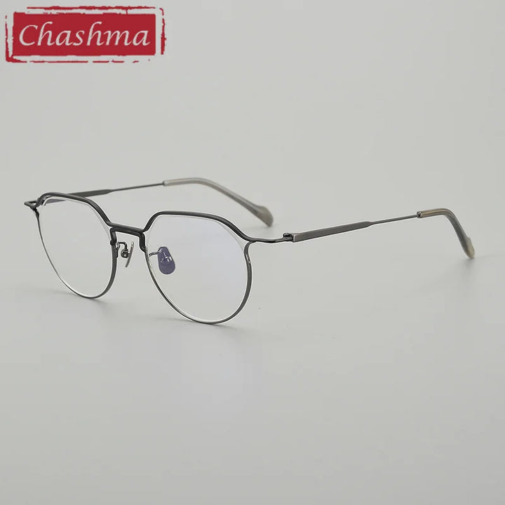 Chashma Women's Full Rim Flat Top Oval Titanium Acetate Eyeglasses 190037