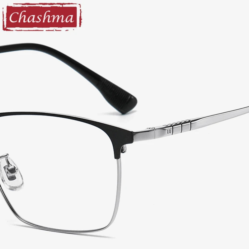 Chashma Men's Full Rim Square Titanium Eyeglasses 98601 Full Rim Chashma   