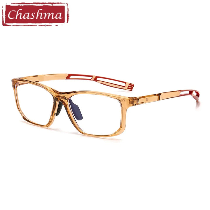 Chashma Ochki Unisex Full Rim Square Tr 90 Titanium Eyeglasses 883001